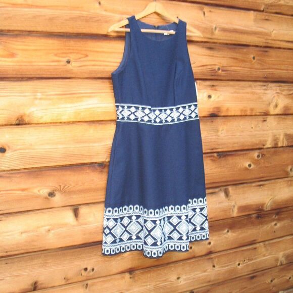 NWT Shoshanna Fit And Flare Embroidered Dress - Picture 3 of 10